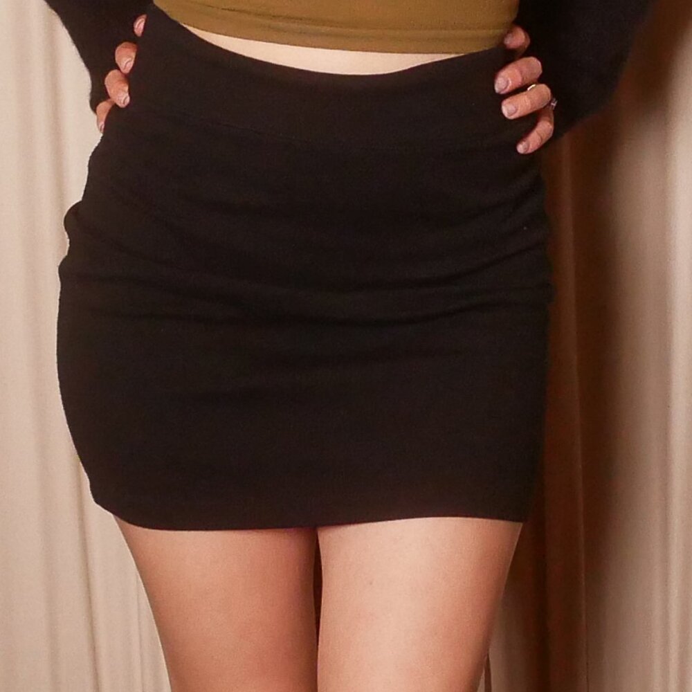 Black Bodycon Mini Skirt
